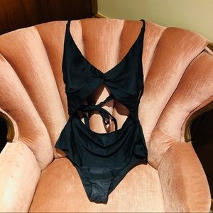 Black cut out swimsuit